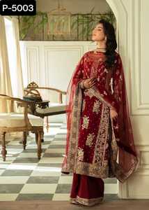 Traje Salwar Kameez de Cadena Pesada para Mujer, Estilo Tradicional con Talla Grande para Bodas, Festivales y Eventos - Product Image 3