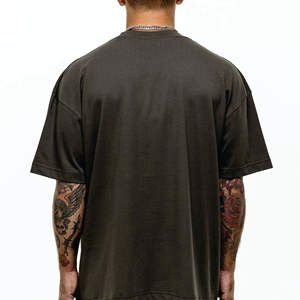 Premium Quality 280 GSM <b>Thick</b> Cotton Boxy-fit <b>T</b>-<b>shirt</b> With Small Custom Printed Design Luxury Mens <b>T</b>-<b>shirts</b> - Product Image 6