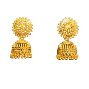 Low Prices <b>Earrings</b> Set with Traditional Designed 22CT Gold Plated Jhumka Style <b>Earrings</b> Jewelry for Women Wear - Product Image 2