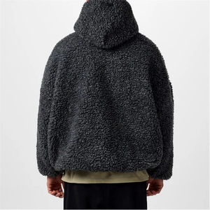 Sudadera con capucha con logotipo personalizado Unisex Sudadera con capucha pesada sin bolsillo Sudadera con capucha de estilo Streetwear de gran tamaño para hombres y mujeres - Product Image 3