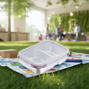 WESTMARK Divided <b>Lunch</b> <b>Box</b> 450+280ml Capacity for Work or School - Product Image 3