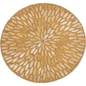 Napperon perlé fait main pour table de salle à manger, motif floral, en polyester/coton, écologique, taille personnalisable pour mariage et maison - Product Image 2