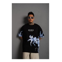 Camisetas de Punto Extra Grandes para Hombre, Estilo Urbano, 100% Algodón Ecológico, 260g, Logotipo Personalizado, Manga Corta Digital, Transpirable