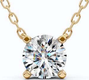 Collar con Colgante de Diamante Solitario de 2 Quilates Cultivado en Laboratorio, Oro Blanco, Amarillo o Rosa de 18 Quilates, Certificado IGI, Joyería de Lujo para Mujer - Product Image 1