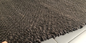 Alfombra personalizable Dhurry de yute negro hecha a mano directa de fábrica, tejido antideslizante de alta calidad para hoteles domésticos y TODOS los usos domésticos - Product Image 5