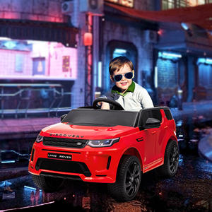 Voiture électrique AIYAPLAY pour enfants, sous licence Land Rover, avec phares, klaxon et ceinture, 106x65.5x51 cm, rouge - Product Image 2