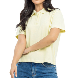 Polos para mujer, camisetas informales ligeras perfectas para el trabajo y actividades al aire libre, polos clásicos de manga corta para mujer - Product Image 1