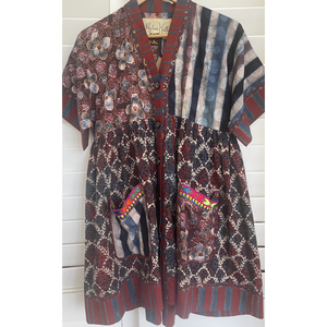 Top de punto tipo caftán para mujer con diseño de estampado mixto - Product Image 2