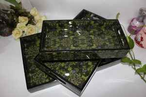 Wooden <b>Placemat</b> Printing Mats Pads Dining Room Table <b>Sets</b> for Classic Design Wooden Resin Coaster Sticker Packaging PCS Eco - Product Image 4