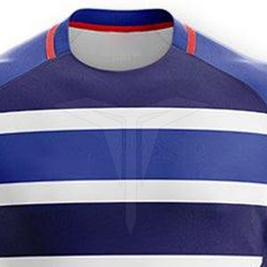 Diseña Tu Propio Logotipo, Camiseta de Rugby Transpirable de Manga Corta de Poliéster para Equipo, Venta Caliente, Cómoda para Hombre - Product Image 3