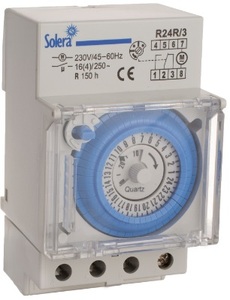 Timer analogico 24 ore. 3 moduli (Solera R24R/3) - Product Image 1