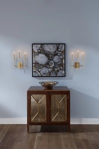 Pièce décorative artisanale en aluminium, nickel et or, polie, écologique, biologique, design moderne, unique et remarquable pour la décoration intérieure. - Product Image 3