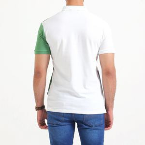 Polos de algodón de color sólido con logotipo personalizado para hombre, camiseta Polo de poliéster en blanco con bordado personalizado de golf informal de talla grande - Product Image 3