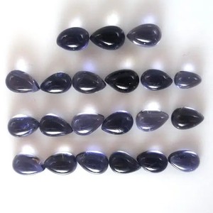 4mm 6mm Naturel Bleu Iolite Pierre Poire Dos Plat Calibré Cabochon Prix de Gros Pierres Précieuses En Vrac De Fournisseur Boutique En Ligne - Product Image 1