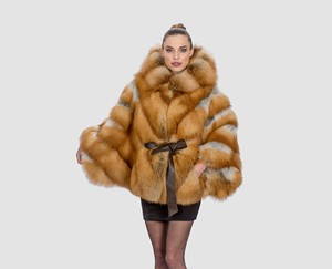 Manteau d'hiver pour femme en fausse fourrure de renard, épais, respirant, 100 % polyester, avec col amovible, prix de gros - Product Image 3