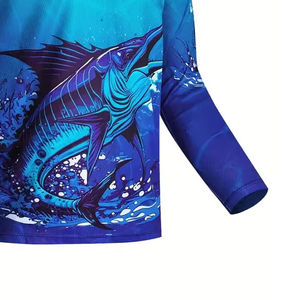 Camisa de Pesca de Poliéster Sublimada Personalizada de Alta Calidad con Manga Larga de Secado Rápido y Diseño de Talla Grande - Product Image 3