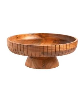 Cuencos para servir de madera de acacia de primera calidad, acabado recubierto de polvo negro, ideal para ensaladas, frutas y decoración rústica - Product Image 6