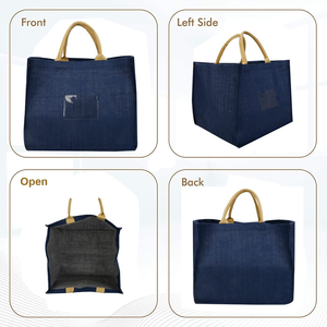 ถุงช้อปปิ้งสำหรับร้านขายของชำแบบนำกลับมาใช้ใหม่ได้กระเป๋าของขวัญปอกระเจาผ้าคอตตอนสายรัดทำจากผ้าคอตตอนเป็นมิตรกับสิ่งแวดล้อมใช้ได้ทั้งชายและหญิง100% - Product Image 4