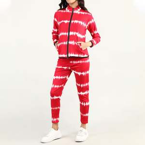 Nuevos chándales de último diseño para mujer, trajes de tachuela multicolor sublimados de poliéster 100% para mujer, chándales para mujer en alta calidad - Product Image 3