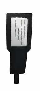 Étiquette à bagages en cuir de chèvre noir WI 059, fabrication artisanale de qualité supérieure |   Finition durable |   Design de luxe | Cuir véritable | - Product Image 5