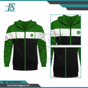Sweat à capuche à fermeture éclair personnalisée en gros, veste de sport unisexe à blocs de couleur, sweat à capuche tendance à fermeture éclair personnalisée - Product Image 2
