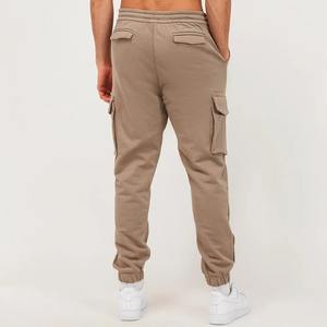 Joggers de marque de qualité supérieure, couleur grise, tissu côtelé, chevilles, poches zippées, pantalons de survêtement Slim - Product Image 5