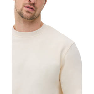 ODM coton blanc col rond plaine sweats matériaux originaux pull hommes sweat porter O cou chemise avec design personnalisé - Product Image 2