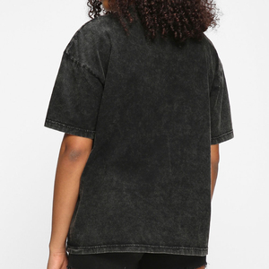 Camiseta de Mujer de Alta Calidad, Estilo Vintage, Lavado Ácido, Personalizable, Corta, Ecológica, Transpirable, de Algodón, Tallas Grandes, Nueva, Suministro al por Mayor - Product Image 5