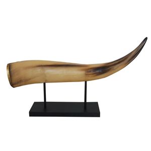 Vente chaude À La Main Résine Corne Sculpture Élégant Base En Bois Moderne Bureau À Domicile Décor Objets Résine Corne Sculpture Artisanat - Product Image 4