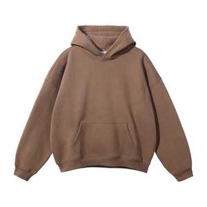 Logo personnalisé de haute qualité unisexe noir lourd sweats à capuche d'hiver 100% coton écologique anti-boulochage pull en éponge française - Product Image 5