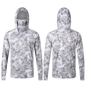 Sudaderas de Pesca de Manga Larga para Hombre, Tejido Elástico Personalizado, Color Sólido, Protección UV para Exteriores, para Pesca y Senderismo - Product Image 5