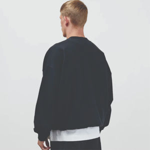 Sudadera de franela con hombros caídos de gran tamaño 2025, Sudadera con capucha para hombre, logotipo personalizado, diseño básico en blanco para la temporada de invierno - Product Image 4