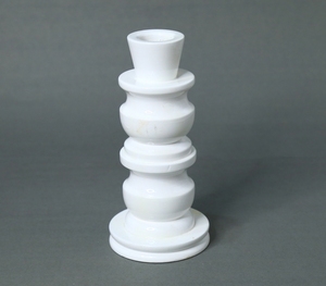 Bougeoir de pilier en bois fait à la main de couleur blanche de forme personnalisée de qualité supérieure bois de manguier bas quantité minimale de commande vente directe fabricant décoration de la maison - Product Image 1