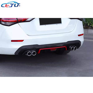 Difusor de labio de parachoques trasero de coche ABS negro brillante con puntas de escape de luz de freno para <span class=keywords><strong>Nissan</strong></span> Sylphy Pulsar Sentra S SV SR B18 2020-2023 - Product Image 4