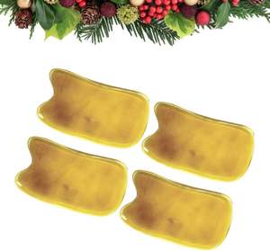 Masajeador Facial de lujo minimalista Gua Sha de cuerno hecho a mano de alta calidad para mandíbula y pómulos logotipo grabado - Product Image 4