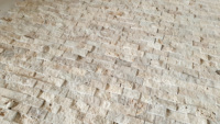 2025 LedgerStone Split Face Classique Lumière Travertin 2.5x5cm Fabriqué en Turkiye 100% Pierre Naturelle pour Projets de Construction Villa