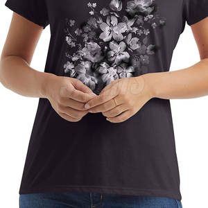 Precio al por mayor de encargo de las mujeres impresas camiseta último estilo Casual Wear impreso camiseta para adultos - Product Image 6