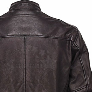 Chaqueta de Motociclista Personalizada con su Propio Logotipo, para Hombre, de Piel de Vaca, con Cuello Alto, Logotipo Frontal, Impermeable, para Uso Casual de Invierno - Product Image 6