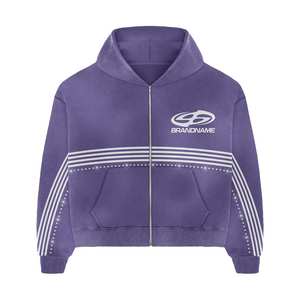 Survêtements d'entraînement personnalisés de qualité supérieure couleur Orange sérigraphiée ensembles d'automne grande taille pour femmes 100% coton polaire - Product Image 5