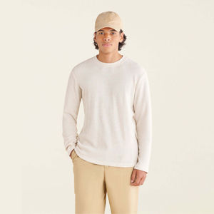 OEM/ODM camiseta personalizada serigrafía logotipo para hombre ajuste Regular peso pesado 100% algodón manga larga tejido ecológico - Product Image 1