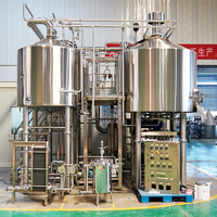 Équipement de brassage professionnel de boissons gazeuses et de bière, chauffé à la vapeur, 2500L 20BBL, 3/4 cuves, automatique, à vendre en Australie