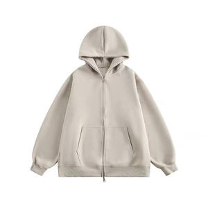 Sweat à capuche pour hommes avec impression personnalisée Sweat-shirt ample à fermeture éclair de haute qualité Sweat à capuche de couleur unie lourd - Product Image 6