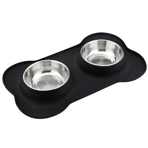 Meilleures ventes Bol à boire en métal pour animaux de compagnie Revêtement en poudre noir Extérieur Or Intérieur Élégant Accessoires de jardin durables - Product Image 5