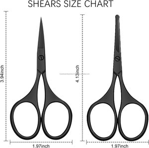 Tijeras Premium Curvas y Redondeadas para el Vello de la Nariz para Hombre, 2 Piezas, Tijeras para Cutículas y Manicura, para Barba y Bigote - Product Image 6