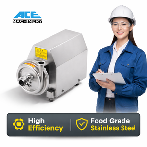 Bomba Centrífuga Sanitaria de Acero Inoxidable SS304 de 1.5HP 1.1KW, Grado Alimenticio, Fabricada en China, para Transporte de Líquidos - Product Image 3