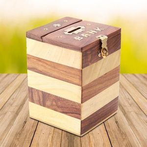 Alcancía de Madera Hecha a Mano |   Ecológico |   Venta al por Mayor a Granel - Product Image 1