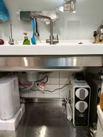 Sistem Filtrasi Air RO Elektrik Tanpa Tangki di Bawah Wastafel, Bersertifikasi CE untuk Rumah-500 GPD, Plastik, Rumah Tangga, Hotel