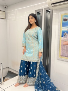 Haute demande 2024 pakistanais Salwar Kameez fête indienne porter des robes de mariée pour femmes filles en gros Shalwar Kameez pour les mariages - Product Image 3