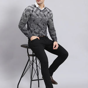 2025 suéteres de hombre transpirables de nuevo diseño para invierno últimos suéteres de punto de Hip Hop de moda para hombres - Product Image 6