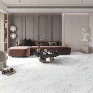 Carreaux de porcelaine 600x1200 à finition sculptée de luxe, matériau mural haut de gamme pour la décoration des halls d'hôtels et les intérieurs d'entreprises - Product Image 1